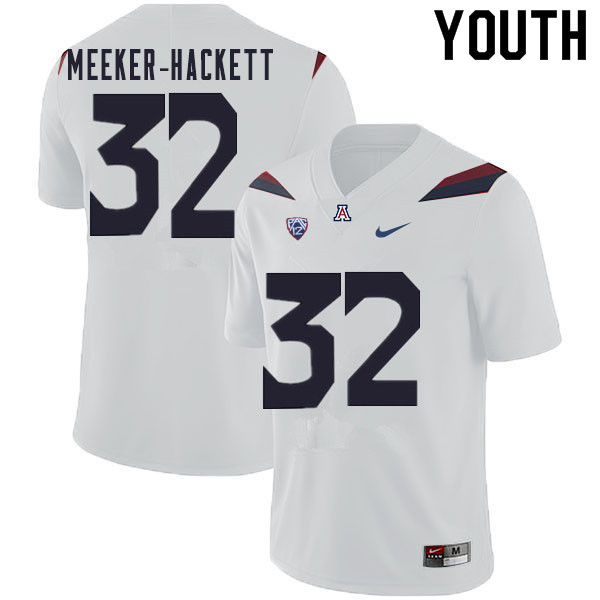 Youth #32 Jacob Meeker-Hackett Arizona Wildcats College Football Jerseys Sale-White